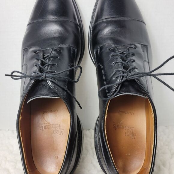 Allen Edmonds Cartland Men\'s Dress Shoes Size 13 Cap Toe Black Leather Oxford main image 8